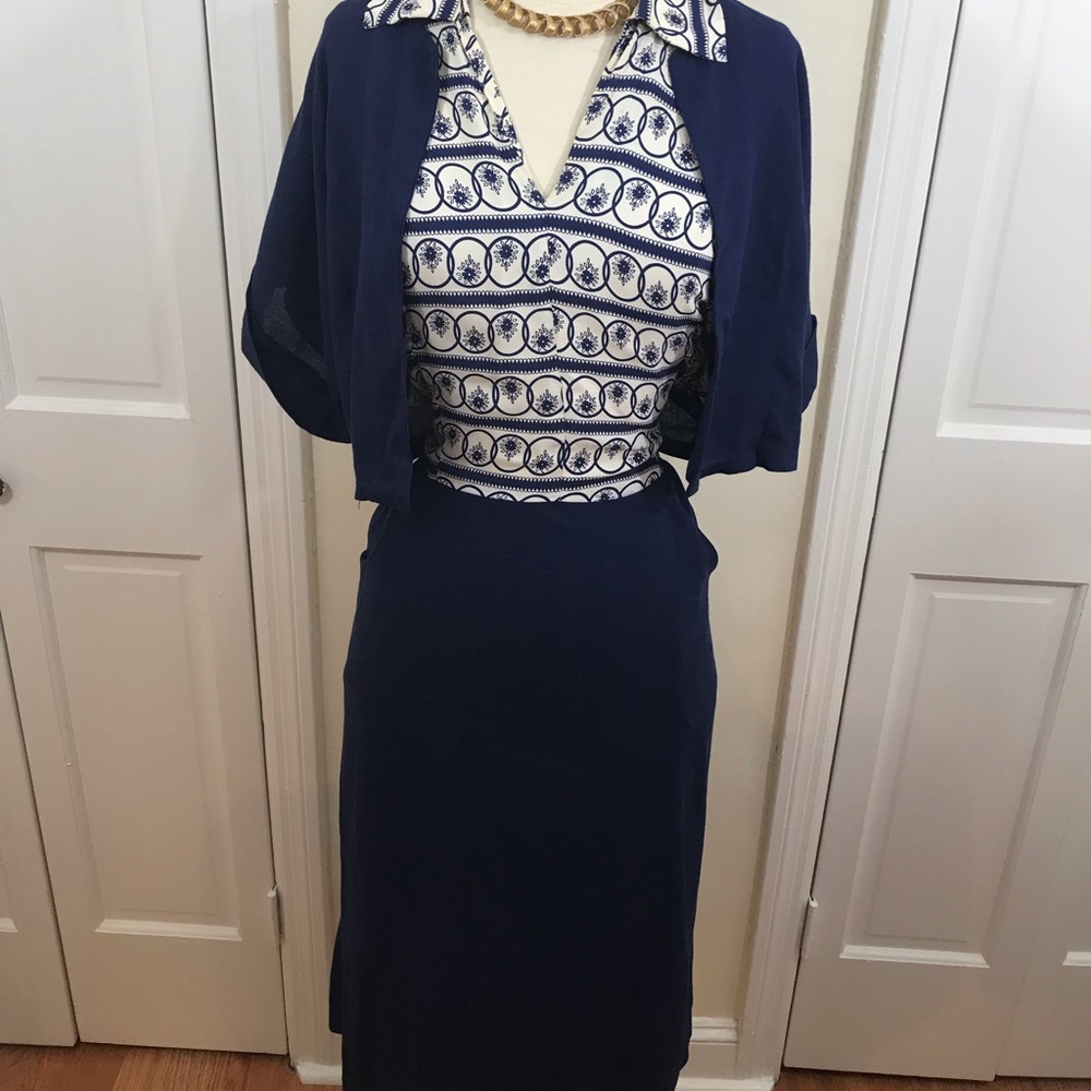 1940s 1950s nautical dress set